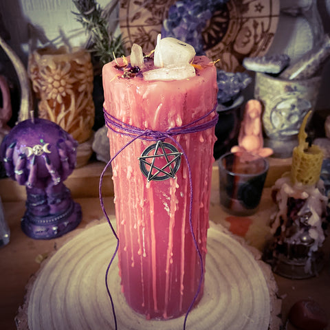 Love Witch Pillar Candle