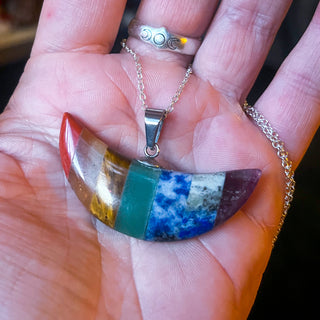 Chakra Balancing Crescent Moon Necklace