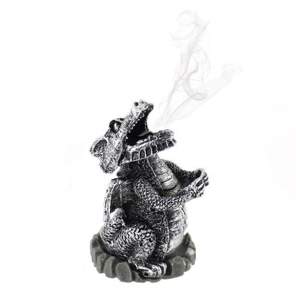 Incense, Oils & Accessories,Home & Outdoor Decoration Silver Dragon Incense Cone Holder