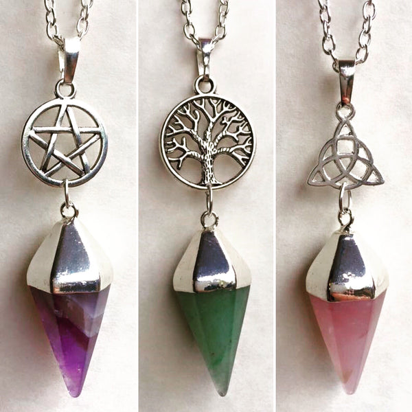 Jewellery Amethyst (Purple) / Pentacle (Star) / Chain Bewitchment Necklace  ~ Custom