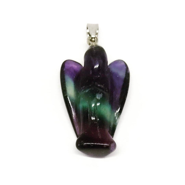 Jewellery,Angels, Gods & Goddess Fluorite / snake Chain Angel Pendant - Variety of crystals to choose from