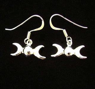 Jewellery,Angels, Gods & Goddess Triple Moon Earrings - Sterling Silver