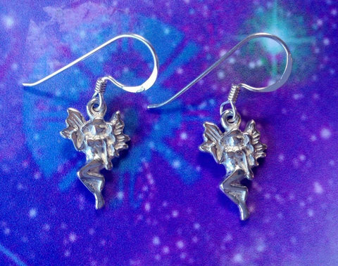 Jewellery Fairy in Flight Earrings - Sterling Silver