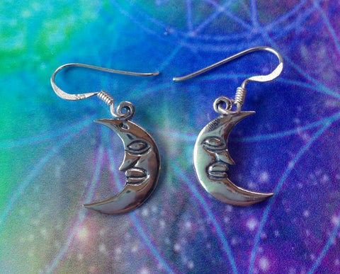 Jewellery Moon Cradle Earrings - Sterling Silver