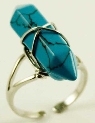 Jewellery Turquenite Crystal Point Energy Ring