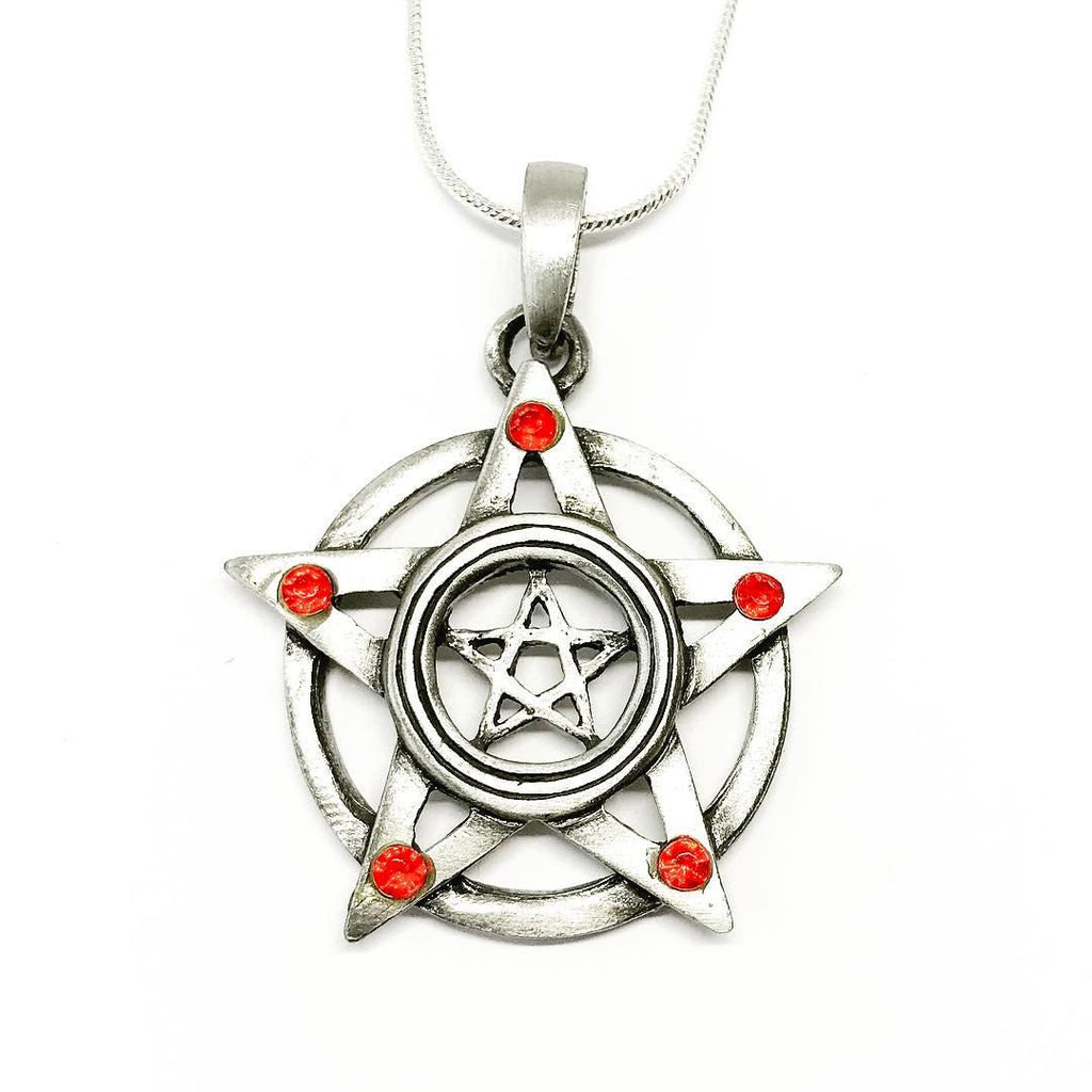 Fire Pentacle Necklace ~ Pewter – MoonChild Spiritual Emporium