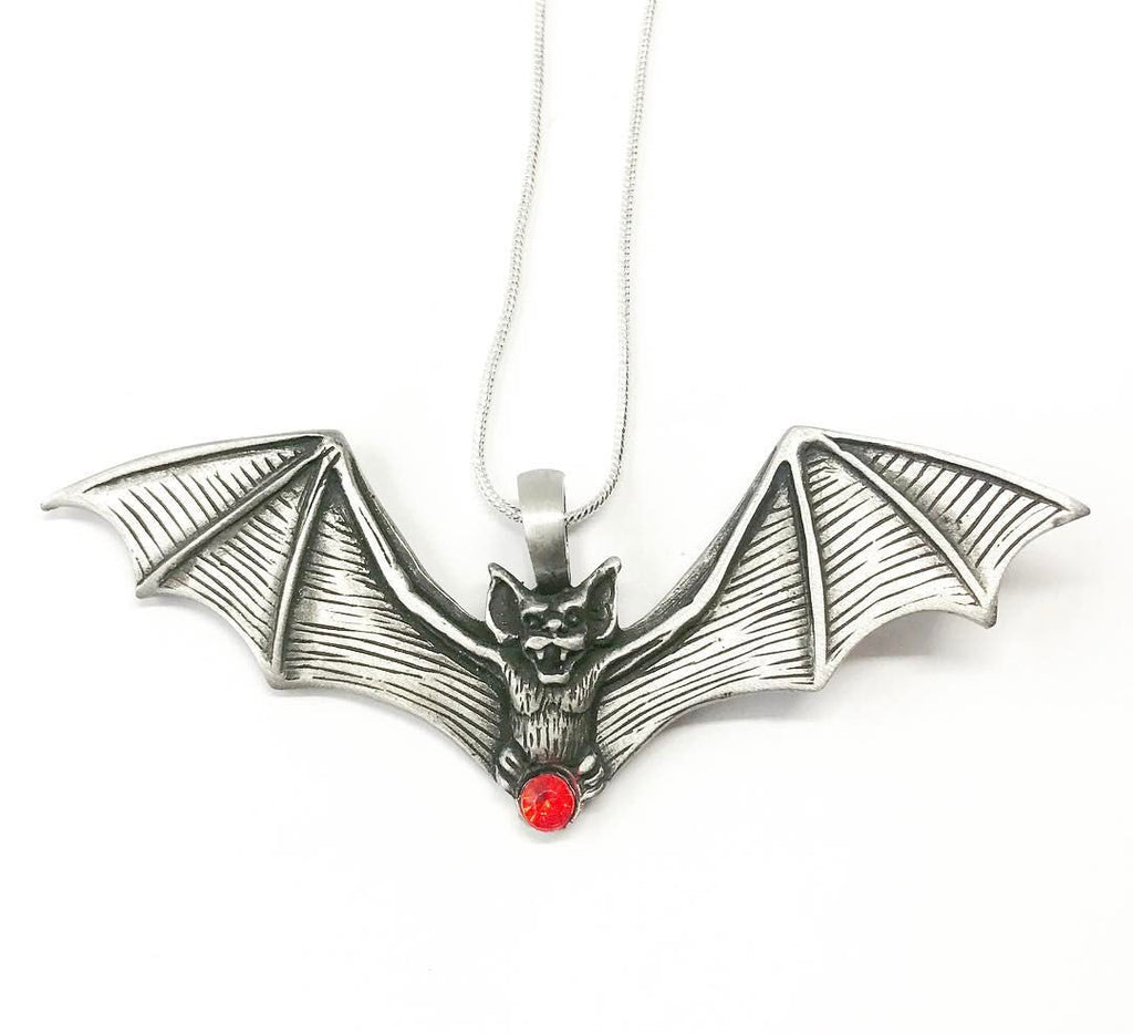 Hanging Bat Necklace - 925 Sterling Silver - FashionJunkie4Life