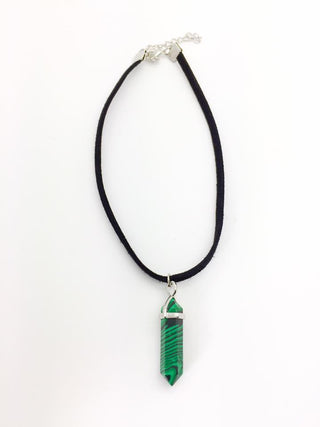 Jewellery,Witch & Spell Craft Malachite (synthetic) Enchanted Crystal Choker