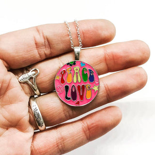 Jewellery,Witch & Spell Craft Peace & Love Necklace