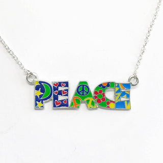 Jewellery,Witch & Spell Craft Silver Plated Chain Peace Necklace