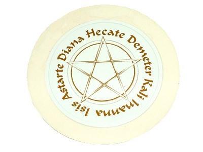Witch & Spell Craft,Angels, Gods & Goddess Pentagram Tax Disc Holder