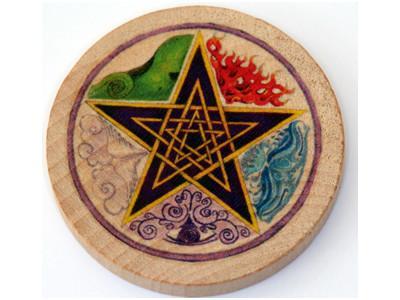 Witch & Spell Craft Elemental Pentacle Altar Tile