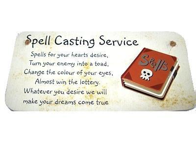 Witch & Spell Craft Spell Casting Service - Handmade Sign